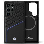 Coque BMW Leather Textured and Smooth MagSafe pour Samsung Galaxy S25 Ultra noir