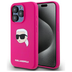 Karl Lagerfeld KLHMP15XSKHPPLF iPhone 15  Pro Max 6.7" fuksja/fuschia hardcase Silicone Karl Head Print MagSafe