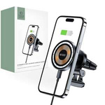 TECH-PROTECT MM15W-V5 MagNETIC MagSafe VENT CAR MOUNT WIRELESS CHARGER 15W BLACK