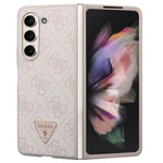 Coque Guess GUHCZFD5P4TDPP F946 Galaxy Z Fold 5 rose/rose rigidecase Cuir 4G Triangle Strass Case