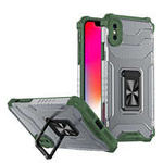 Anneau de cristal Case hybride blindé coque couverture + magnetic support iPhone XS Max vert