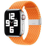 Bracelet en tissu pour Watch 7 / 6 / SE / 5 / 4 / 3 / 2 (41mm / 40mm / 38mm) tissu tressé bracelet bracelet de montre orange (10)
