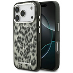 Etui Karl Lagerfeld IML Leopard Pattern MagSafe do iPhone 17 Pro brązowy