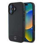 Etui Mercedes iPhone 16 Plus 6.7" czarny/black hardcase Leather Urban