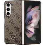 Coque Guess GUHCZFD5P4TDPW F946 Galaxy Z Fold 5 marron/marron durcase Cuir 4G Triangle Strass Case