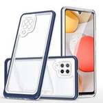 Clear 3in1 coque pour Samsung Galaxy A42 5G gel cover avec cadre bleu