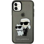 Coque Karl Lagerfeld iPhone 11 / Xr 6.1" noir/noircase Gliter Karl&Choupette