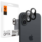 Spigen IPhone PROTECTEUR DE CAMÉRA OPTIK GLAS.TR PROTECTEUR DE CAMÉRA 2-PACK 16 / 16 PLUS NOIR