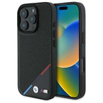 Coque BMW iPhone 16 Pro Max 6.9" noir/noircase M Perforated Tricolor Line MagSafe