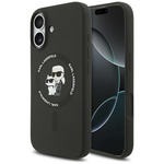 Etui Karl Lagerfeld Silicone             Karl&Choupette Ring MagSafe do iPhone 17 czarny