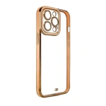 Fashion Case etui do iPhone 13 Pro żelowy pokrowiec ze złotą ramką złoty