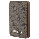 Guess Powerbank 15W GUPB5LP4GEGW 5000mAh marron/marron 4G Leather Metal Logo