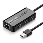 Ugreen 20264 Adaptateur réseau HUB RJ45 / USB-A 10/100Mbps 3x USB-A 2.0 - noir