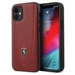 Coque FERRARI Apple iPhone 12 Mini 5.4 Off Track Perforé FEOGOHCP12SRE Mallette rouge