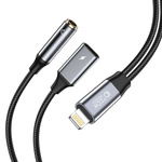 Tech-protect Ultraboost Cable Adapter Lightning To Mini Jack 3.5mm & Lightning Noir