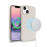 Couverture couleur Crong Magnetic - Coque iPhone 14 Plus MagSafe (beige pierre)