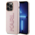 Etui Karl Lagerfeld KLHCP15X3DMBKCP iPhone 15 Pro Max 6.7" różowy/pink hardcase 3D Rubber Glitter Logo Case
