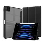 Crong PrimeFolio - Coque iPad Pro 11" (2022-2021) / iPad Air 10.9" (5e-4e gen.) avec support et chargeur Apple Pencil (noir)