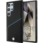 Coque BMW BMHMS24L23RDCLK Samsung Galaxy S24 Ultra S928 noir/noircase Signature Leather Textured &amp; Line MagSafe Case