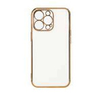 Coque Lighting Color pour iPhone 12 Pro Max coque en gel blanc avec cadre doré
