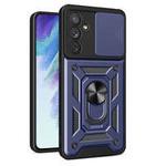 Coque Hybrid Armor Camshield pour Samsung Galaxy A54 5G coque blindée avec cache caméra bleu