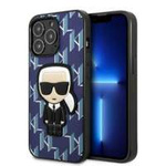 Coque Karl Lagerfeld Klhcp13lpmnikbl iPhone 13 Pro / 13 6.1" Hardcase Bleu/bleu Monogram Ikonik Patch Case