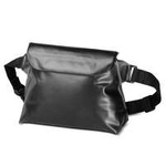 Pochette / sac banane étanche en PVC - noir