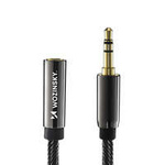 Câble d'extension Wozinsky mini jack (femelle-mâle) Rallonge AUX 3 m noir