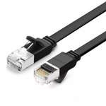 Câble UGREEN Ethernet RJ45 avec fiches métalliques Cat.6 UTP plat 2m noir