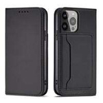 Étui pour cartes magnétiques pour Samsung Galaxy S23+, étui à rabat avec support portefeuille noir