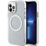 Guess GUHMP12MHTRMS iPhone 12/12 Pro 6.1" argenté/argenté case Metal Outline MagSafe