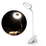 Lampe de lecture LED sans fil avec clip + câble micro USB blanc