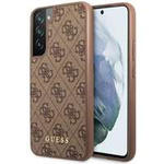 Coque Guess GUHCS23MG4GFBR S23 Plus S916 marron/marron dur case 4G Metal Gold Logo