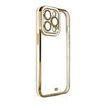 Housse Etui Fashion pour Xiaomi Redmi Note 11 Pro Gold Frame Gel Cover Blanc