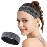 Bandeau élastique en tissu gris pour running fitness