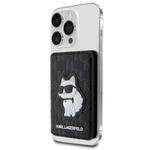 Karl Lagerfeld KLWMSPSAKHCK Portefeuille Porte-cartes Stand Saffiano Monogram Choupette MagSafe noir/noir