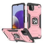 Housse hybride rigide Wozinsky Ring Armor + support magnétique pour Samsung Galaxy A22 4G rose