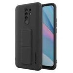 Wozinsky Kickstand Case Silicone Stand Cover pour Xiaomi Redmi 9 Noir