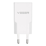 Ładowarka sieciowa do telefonu VEGER USB A + USB C QC PD 30W 30W1A1C biała