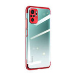 Clear Color case gel cover coque avec cadre métallique Xiaomi Redmi Note 10 5G / Poco M3 Pro rouge