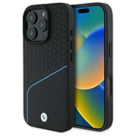Coque BMW iPhone 16 Pro Max 6.9" black/black hardcase Sign Leather Textured And Line MagSafe