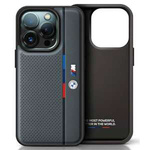 Coque BMW iPhone 16 6.1" anthracite/anthracite durcase M Perforated Tricolor Detail Line
