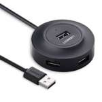 Adaptateur Hub UGREEN 4in1 4xUSB CR106 1m Noir
