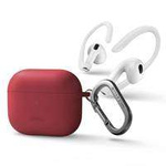 Uniq Nexo AirPods 3 gen + crochets d&#39;oreille Silicone rouge / corail