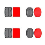 Jeu de bases de montage plates et rondes pour caméras de sport GoPro, DJI Osmo Action, EKEN, SJCam, Insta360 avec rubans adhésifs 3M - 2 pièces