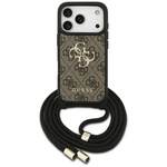 Etui Guess 4G Big Logo Cord Stap Crossbody do iPhone 17 Pro brązowy