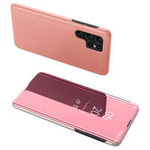 Coque Clear View Case pour Samsung Galaxy S23 Ultra coque avec rabat rose