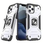 Housse hybride Wozinsky Ring Armor robuste + support magnétique pour iPhone 13 Pro Max argent