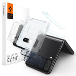 Verre trempé Spigen VERRE FC "EZ FIT" + FILM CHARNIÈRE 2-PACK GALAXY Z FLIP 4 NOIR
