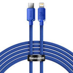 Câble de charge rapide USB et de transfert de données Baseus Crystal Shine Series USB Type C - Lightning 20W 2m bleu (CAJY000303)